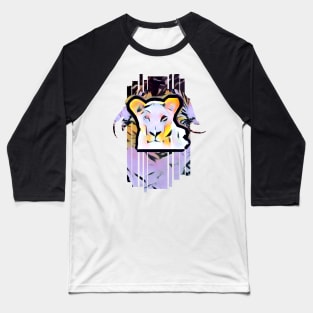 Lion Drawing Painting Design Art Baseball T-Shirt